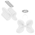 White and Silver Angel Wings and Halos Costume Set I2308