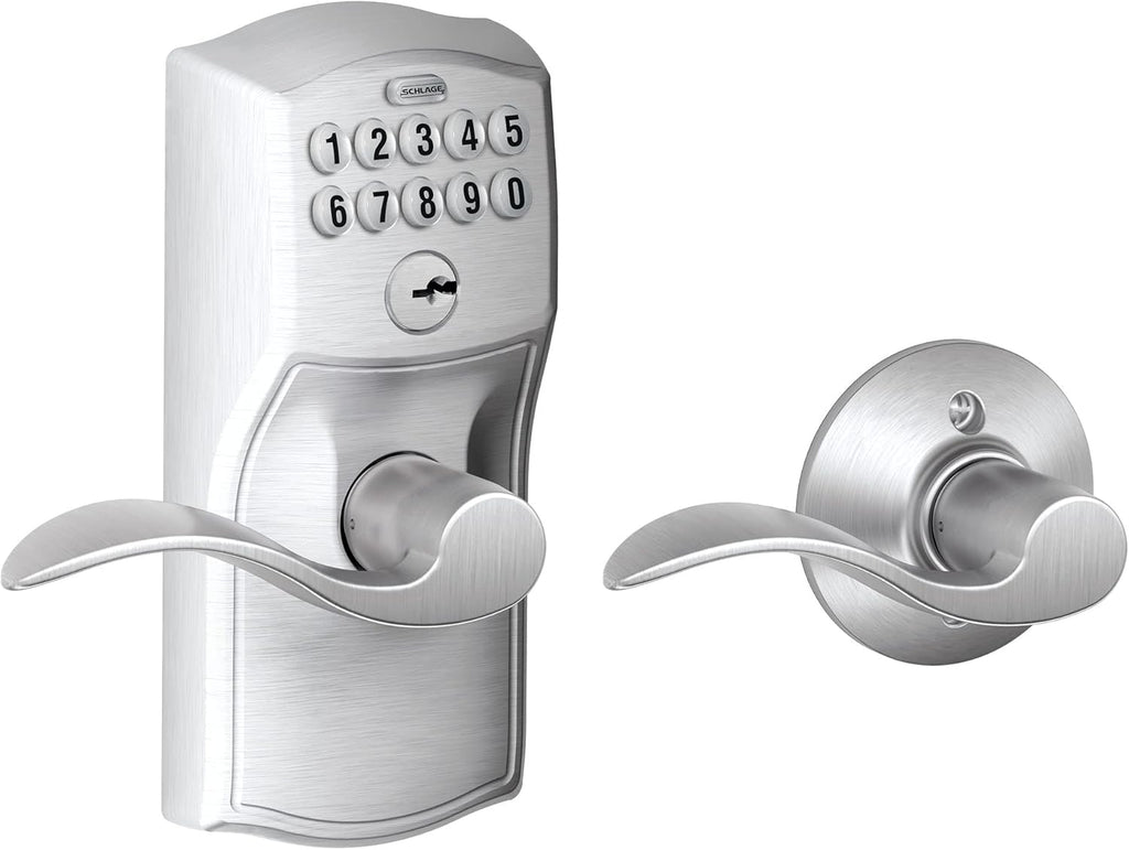Brushed Chrome Keypad Entry with Auto-Lock Z57893