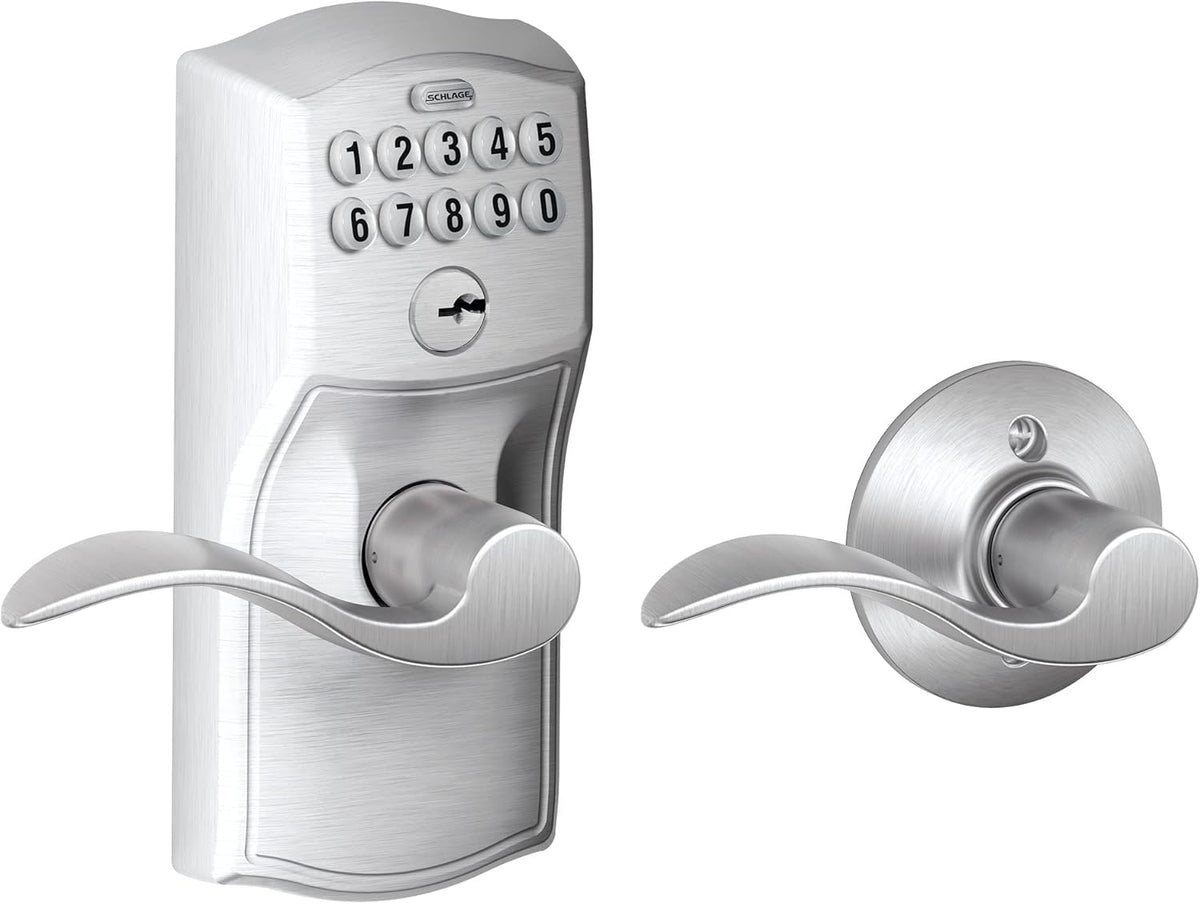 Brushed Chrome Keypad Entry with Auto-Lock Z57893