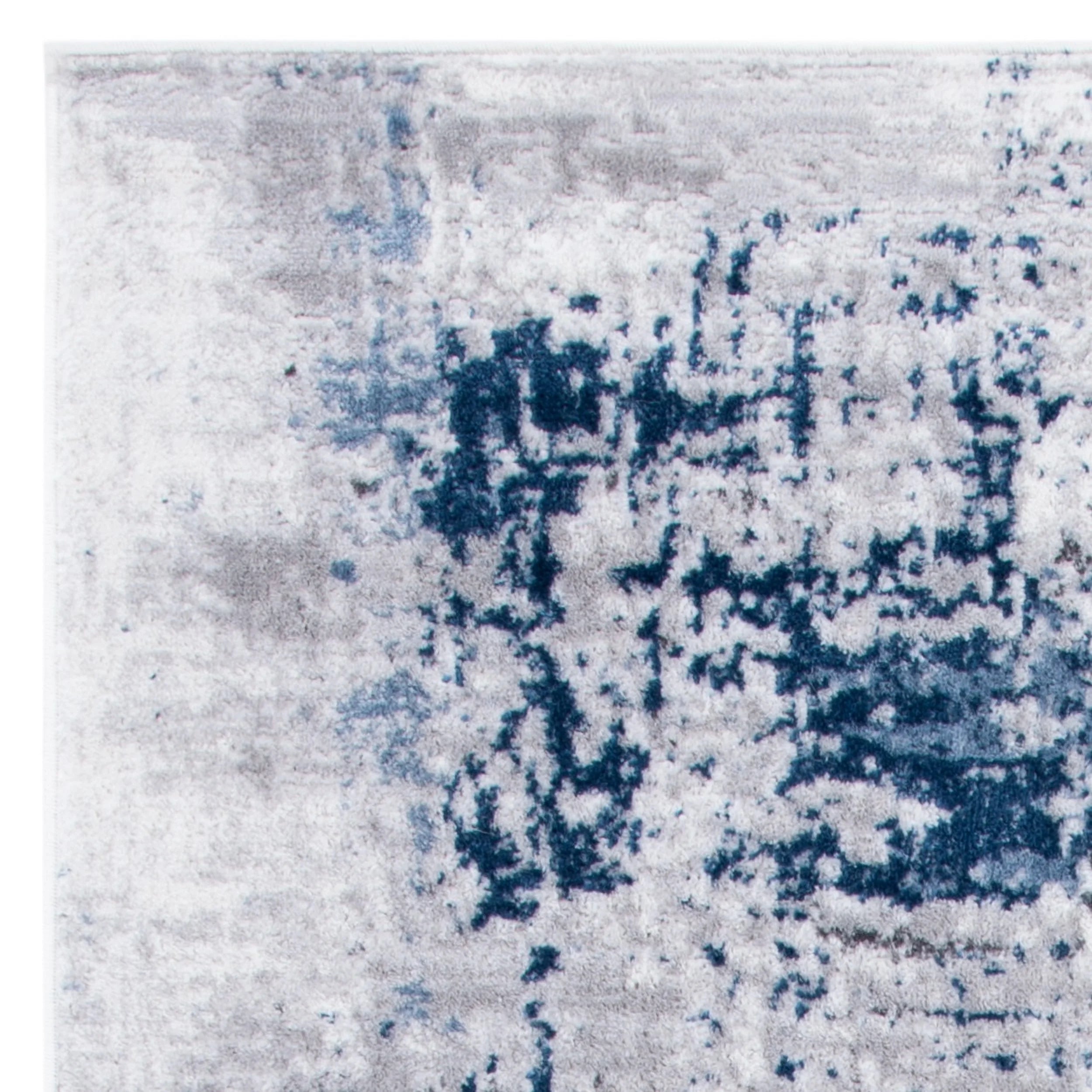 Grey/Light Blue Distressed Marble Area Rug C2629