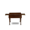 Mahogany Solid Wood Rubberwood Drop Leaf Dining Set Y7856