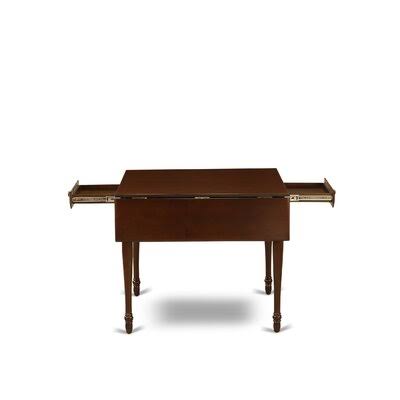 Mahogany Solid Wood Rubberwood Drop Leaf Dining Set Y7856