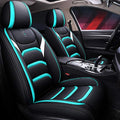 Black-red Faux Leather Universal Car Seat Covers V460283