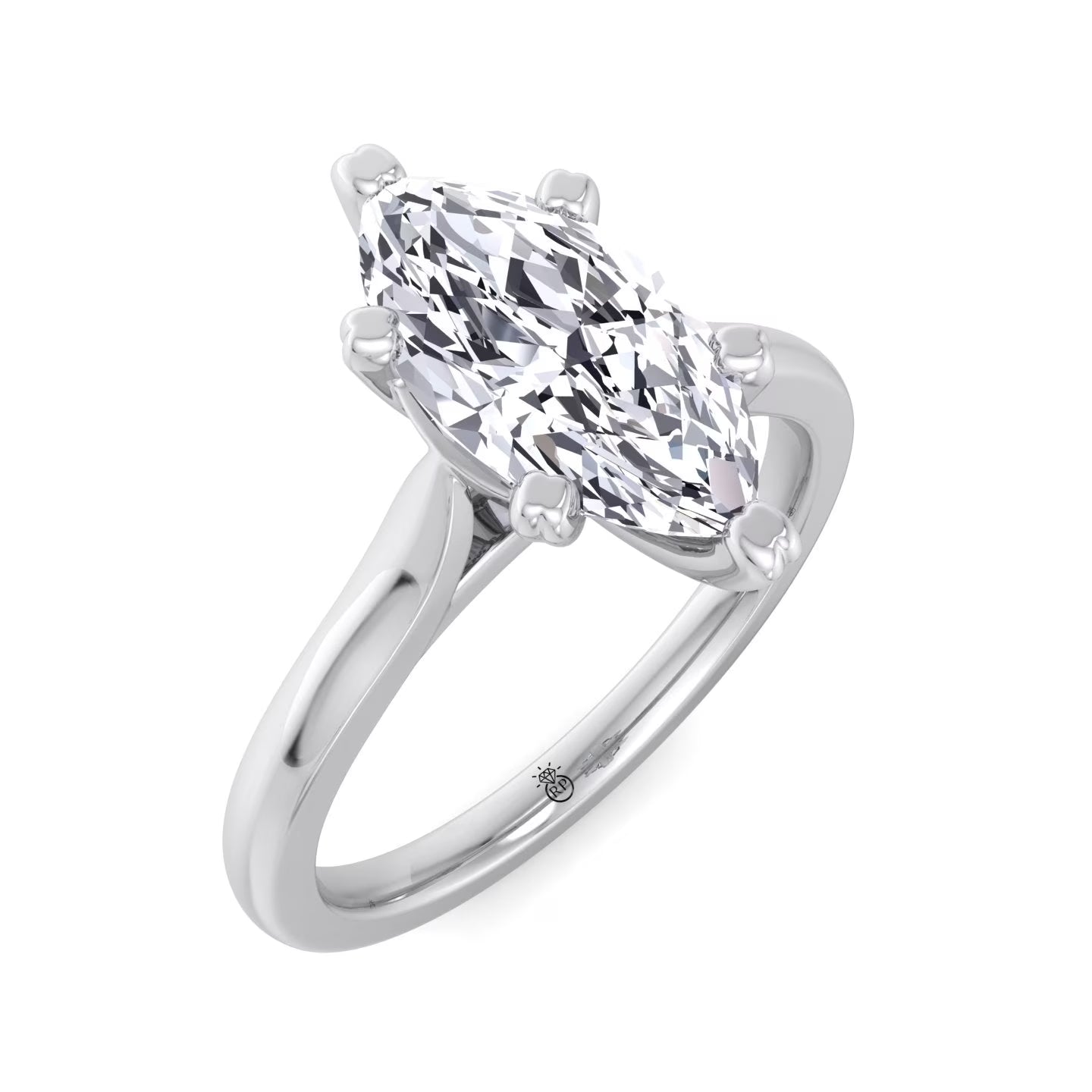Moissanite Marquise Cut Solitaire Engagement Ring L541545