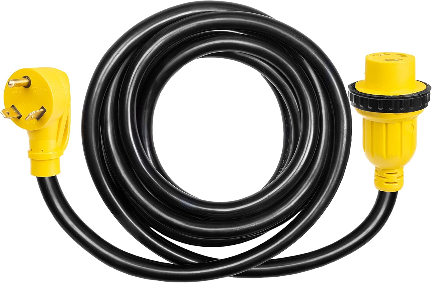 30 Amp RV Extension Cord 15 Ft 10/3 STW TT-30P to NEMA L5-30R 125v Power Cord Pack of 2 I852
