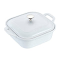 White Square Covered Baking Dish C934
