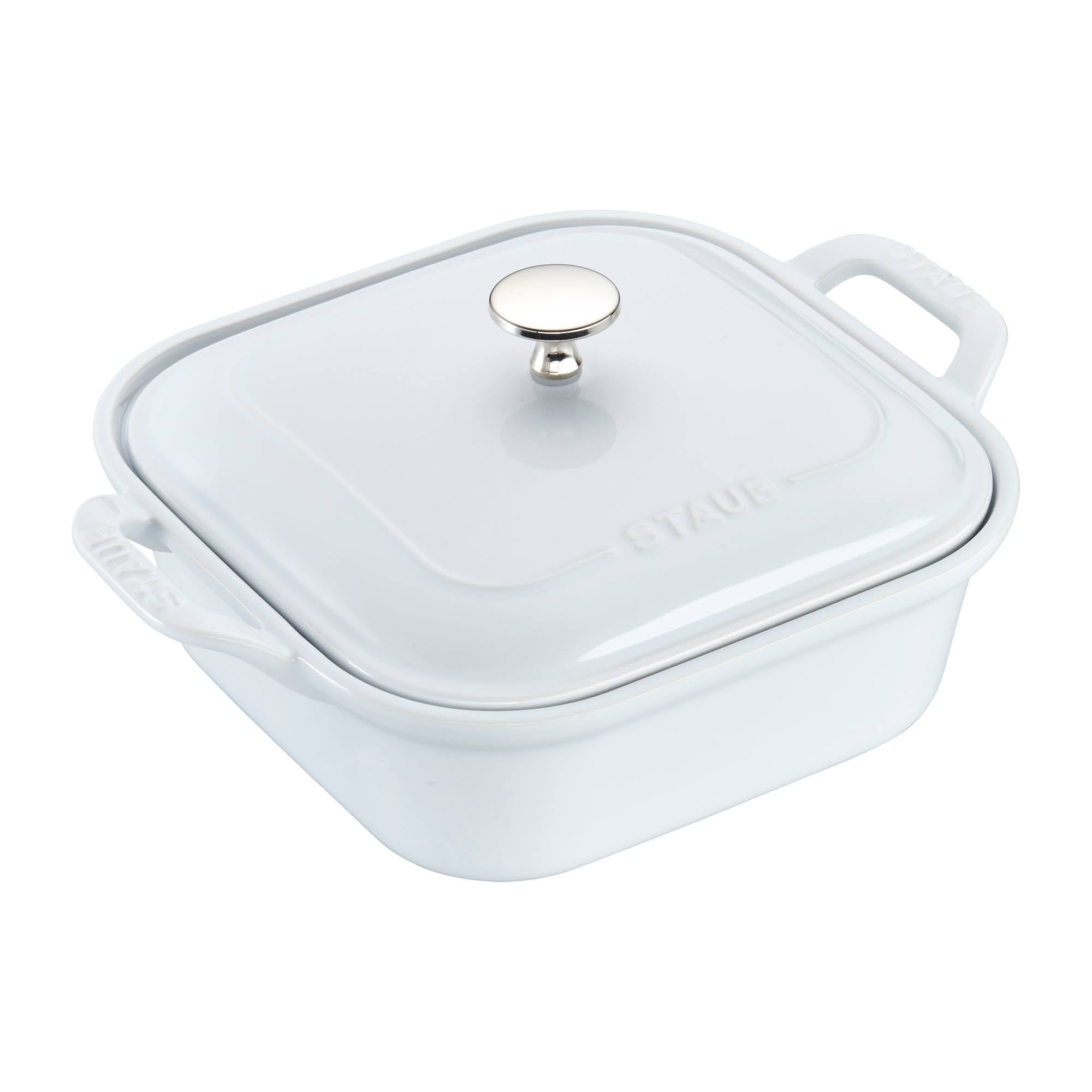 White Square Covered Baking Dish C934