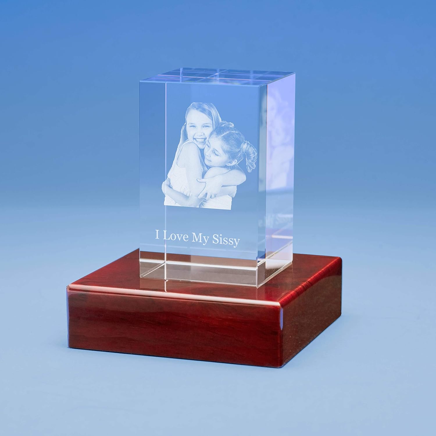 Medium Crystal Tower with Black Base I60319