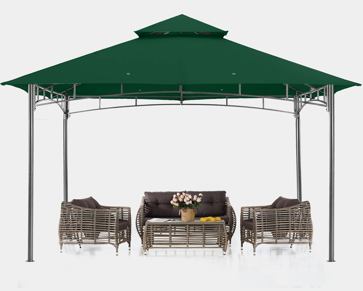 10x10 Gazebo with Netting, Khaki H110