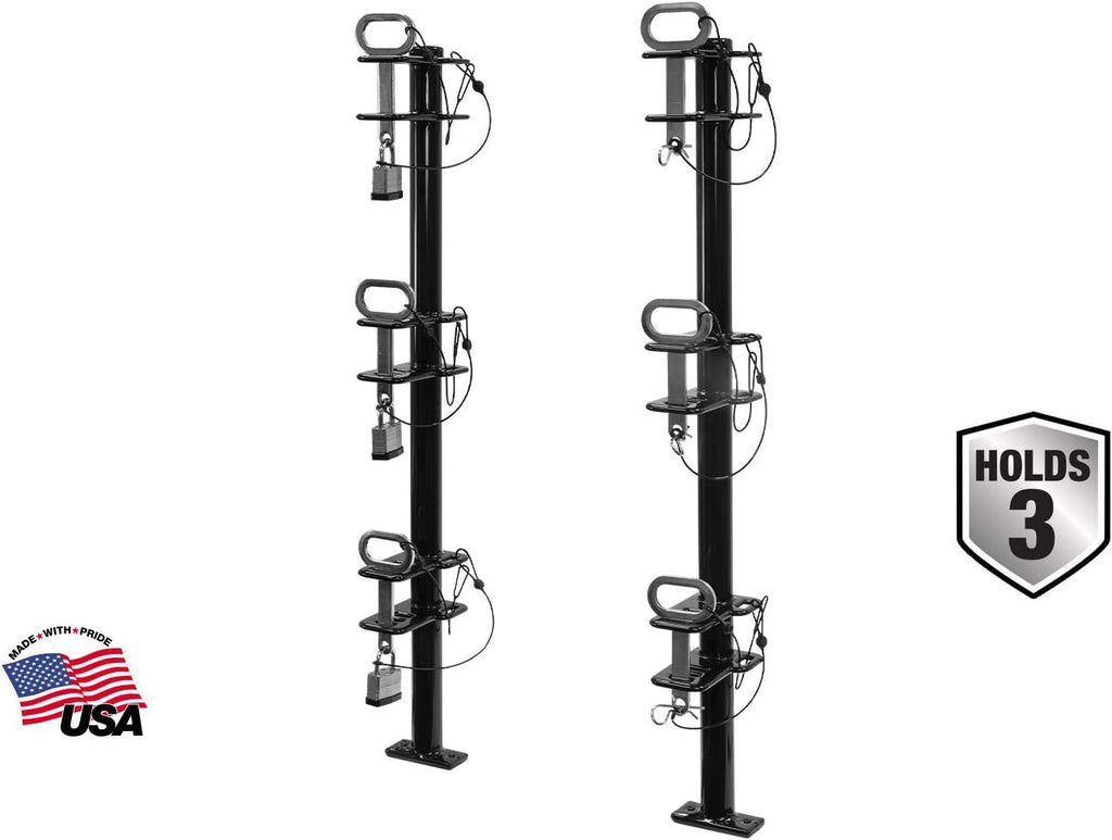 4-Channel Landscape Trimmer Edger Locking Rack, Black H9887