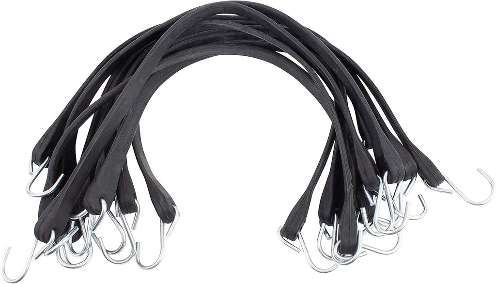 50 Pack 31 EPDM Rubber Tarp Bungee Straps with Crimped Hooks Tie Down Cords C1579