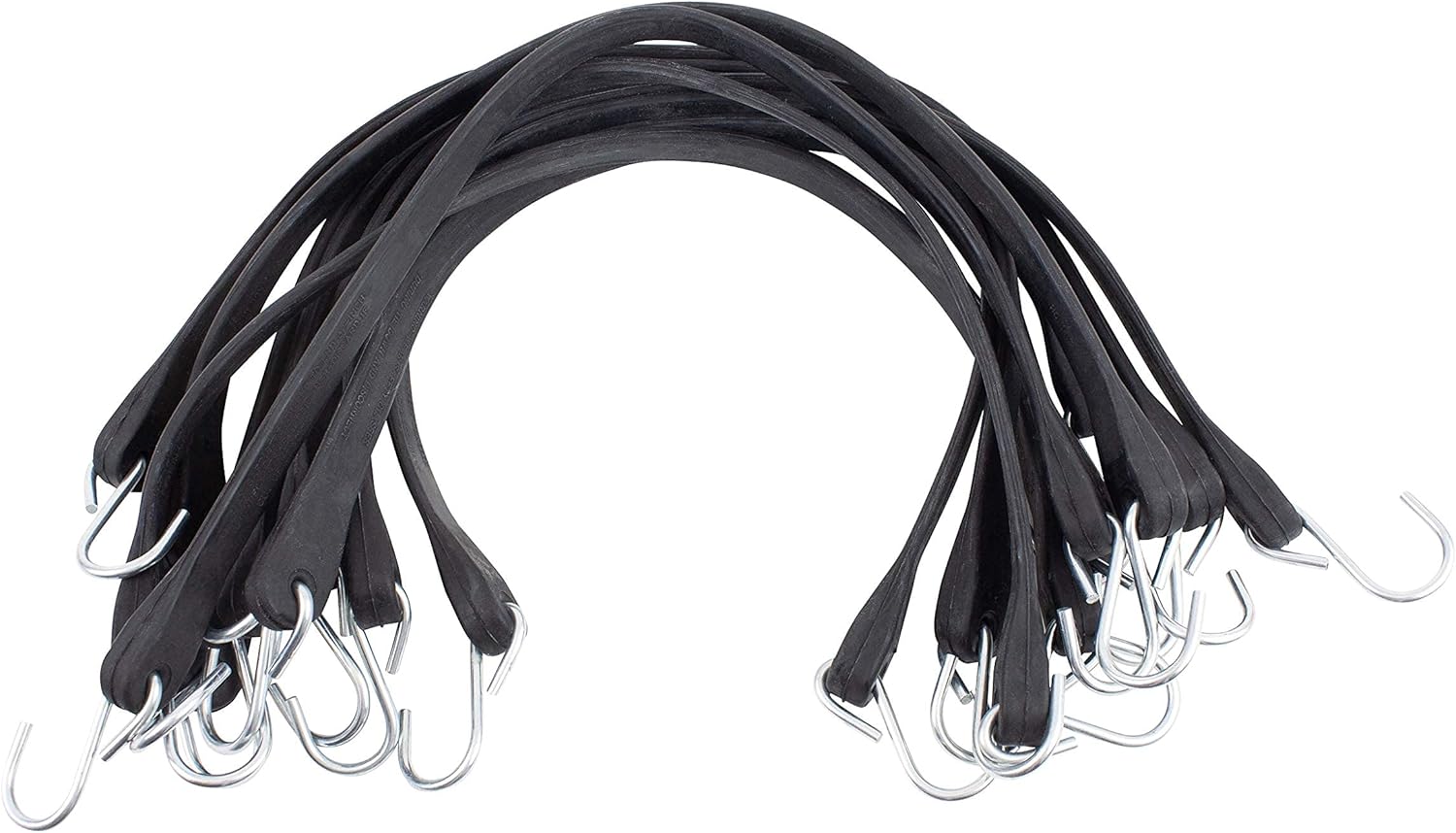 50 Pack 31 EPDM Rubber Tarp Bungee Straps with Crimped Hooks Tie Down Cords C1579