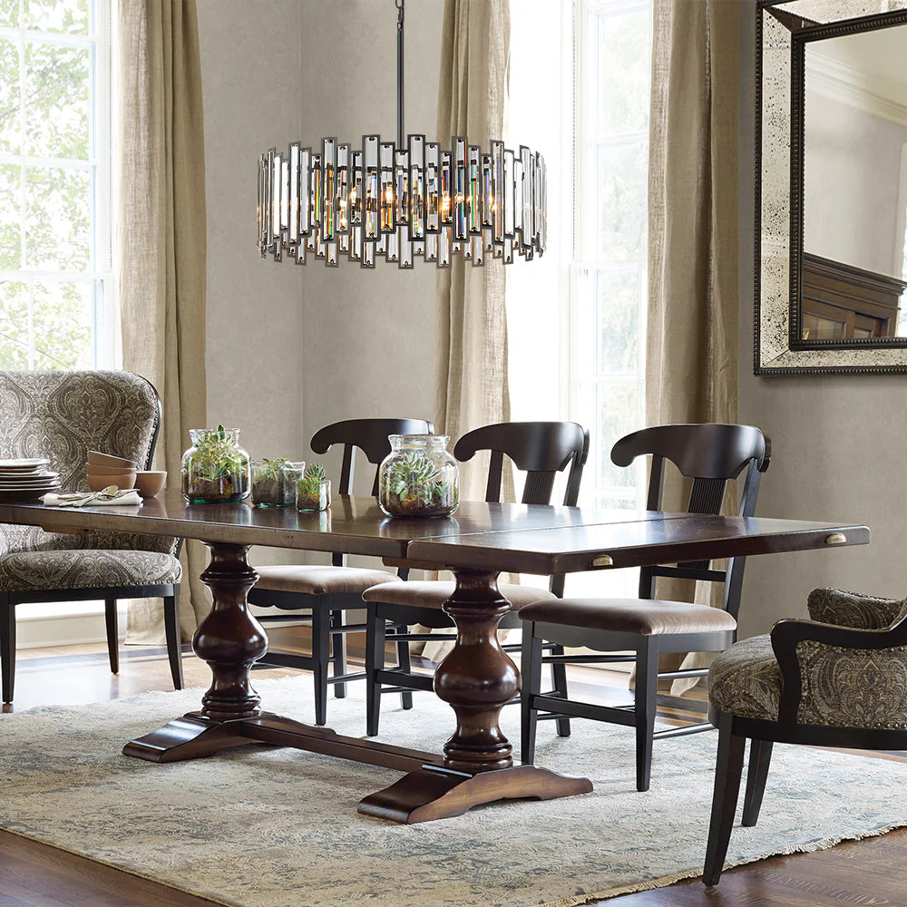 6-Light Crystal Industrial Chandelier V975755