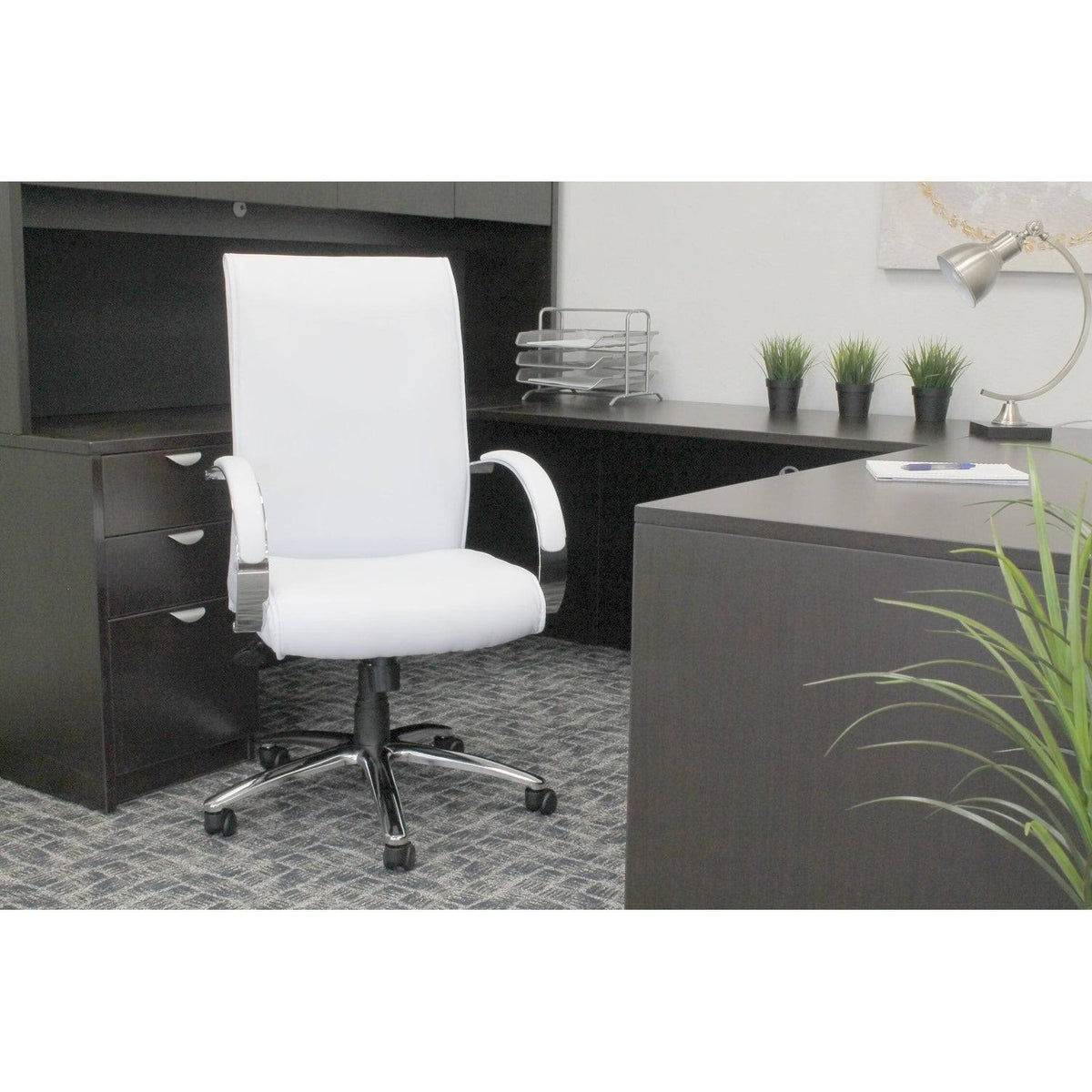 White Executive Mid-Back Chair N590122