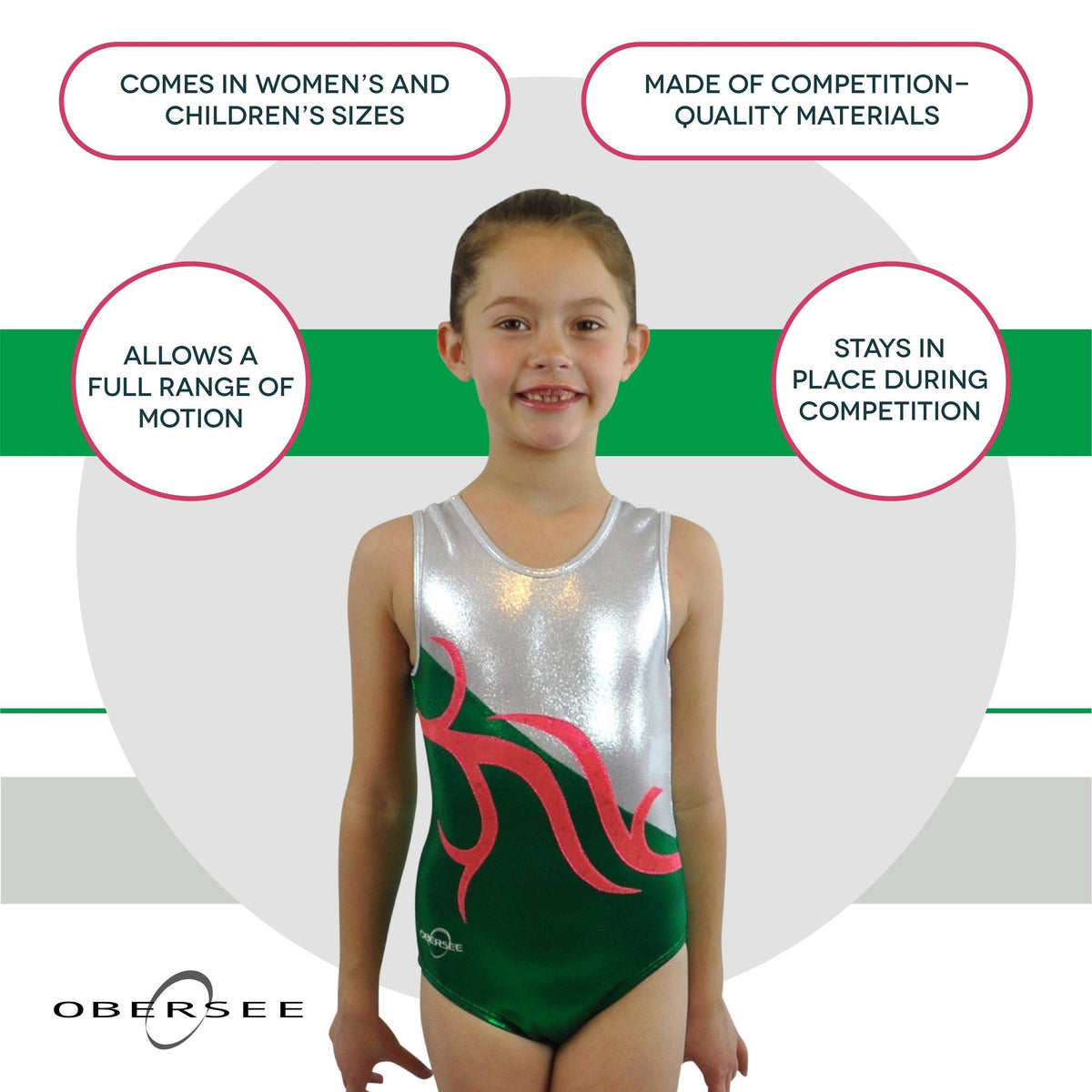 Green Gymnastics Leotard R4220