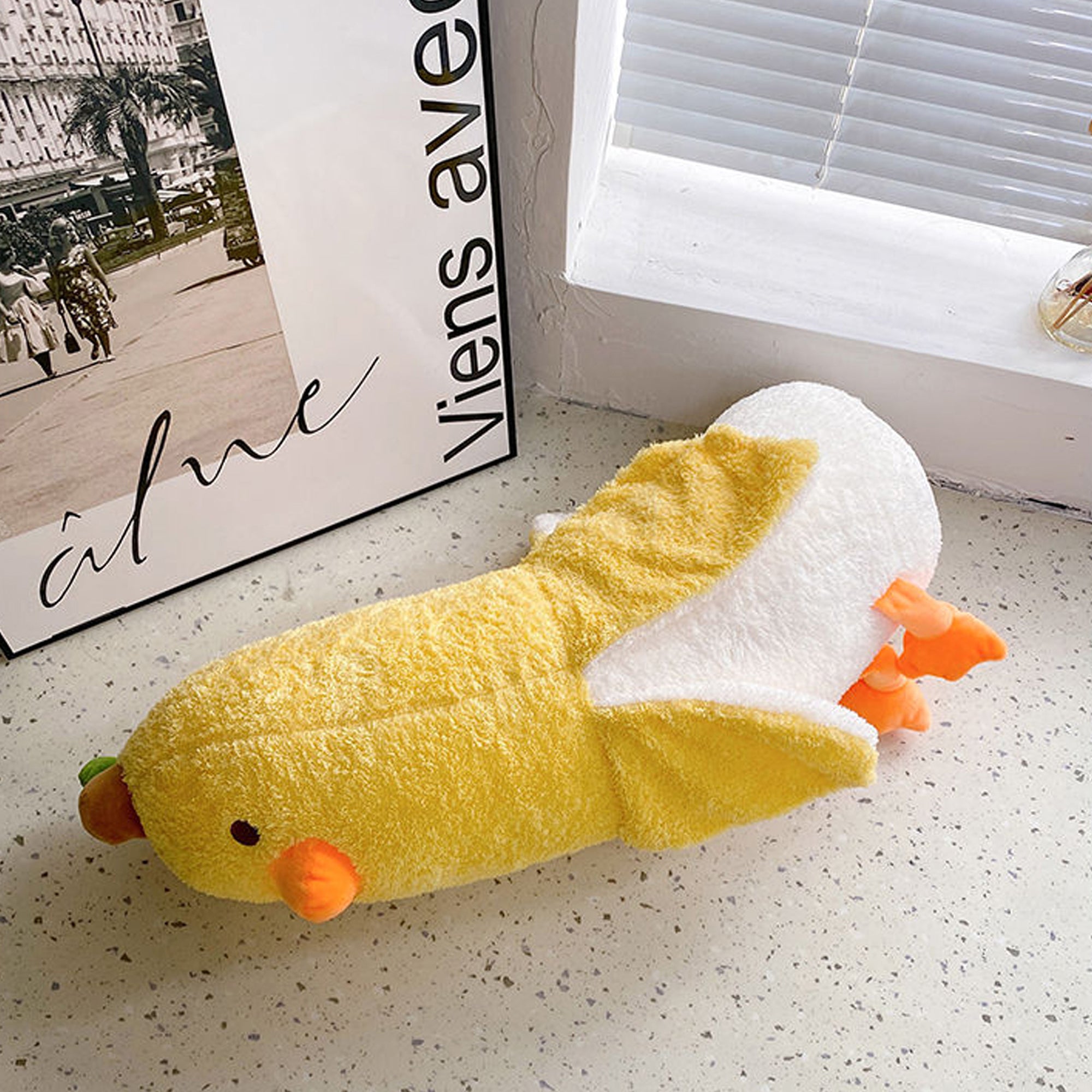 Soft Stuffed Banana Duck Plush Doll Pillow Q349210