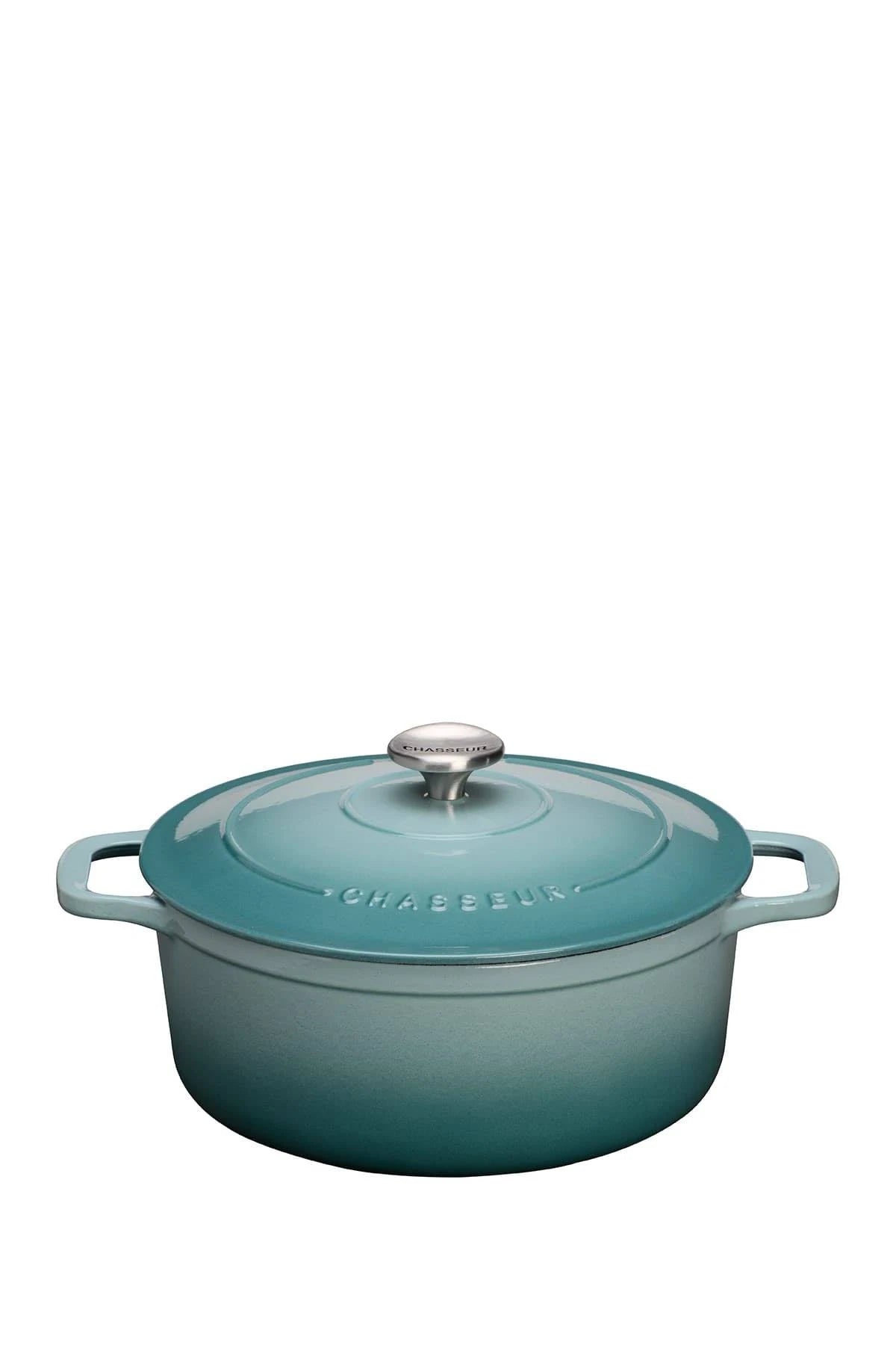 2.6 Quart Blue Enamelled Cast Iron Round Dutch Oven Z22986