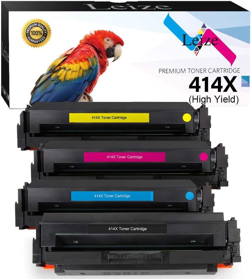 4-Pack High Yield Toner Cartridges for HP 414X 414A W2020X W2021X W2022X W2023X K7261