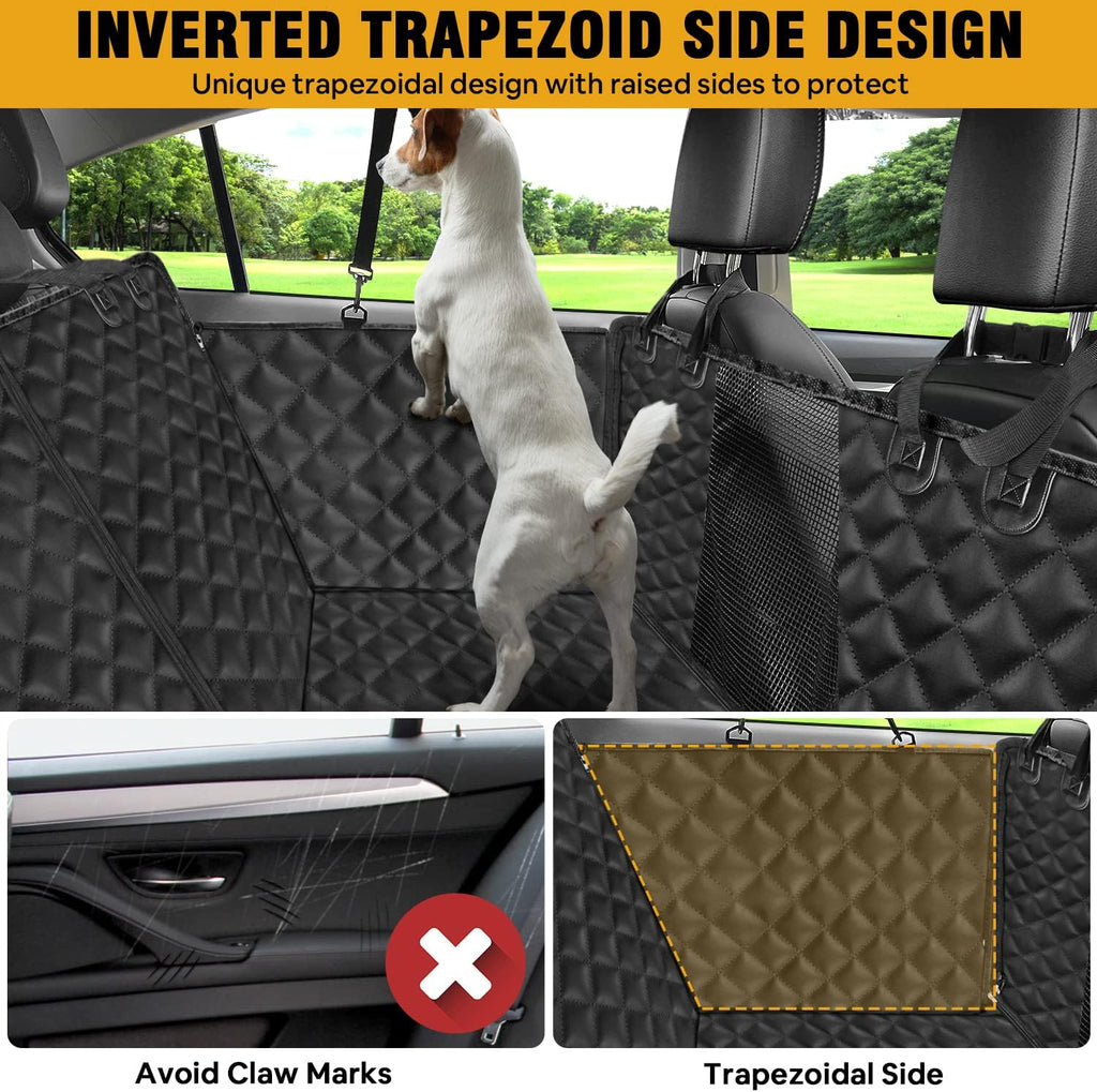 4-in-1 Waterproof Dog Car Seat Cover with Mesh Window, 55 x 58 in, Pack of 2 C18387
