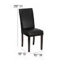 Black Faux Leather Panel Back Parson's Chair Z73930