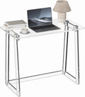 Clear Acrylic Desk 35.4 Inch with Trapezoid-shaped Legs M789
