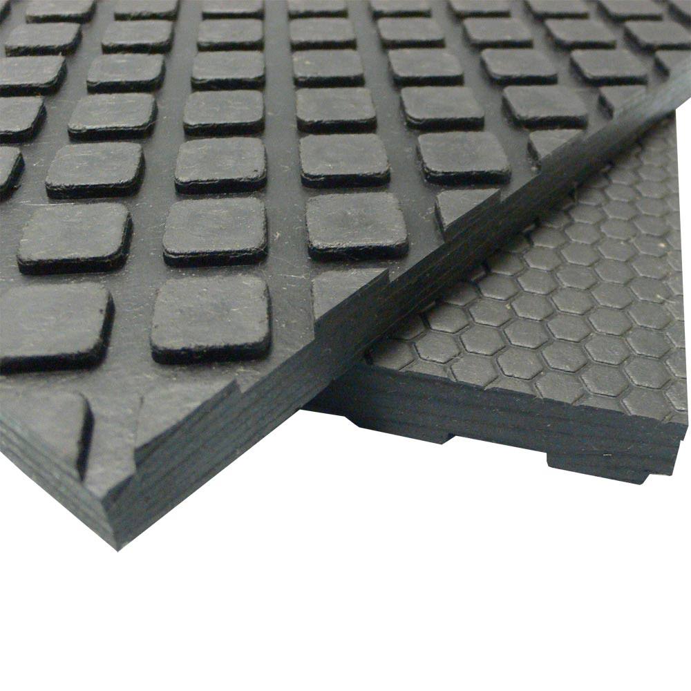 Black Heavy Duty Rubber Floor Protection Mat X3960
