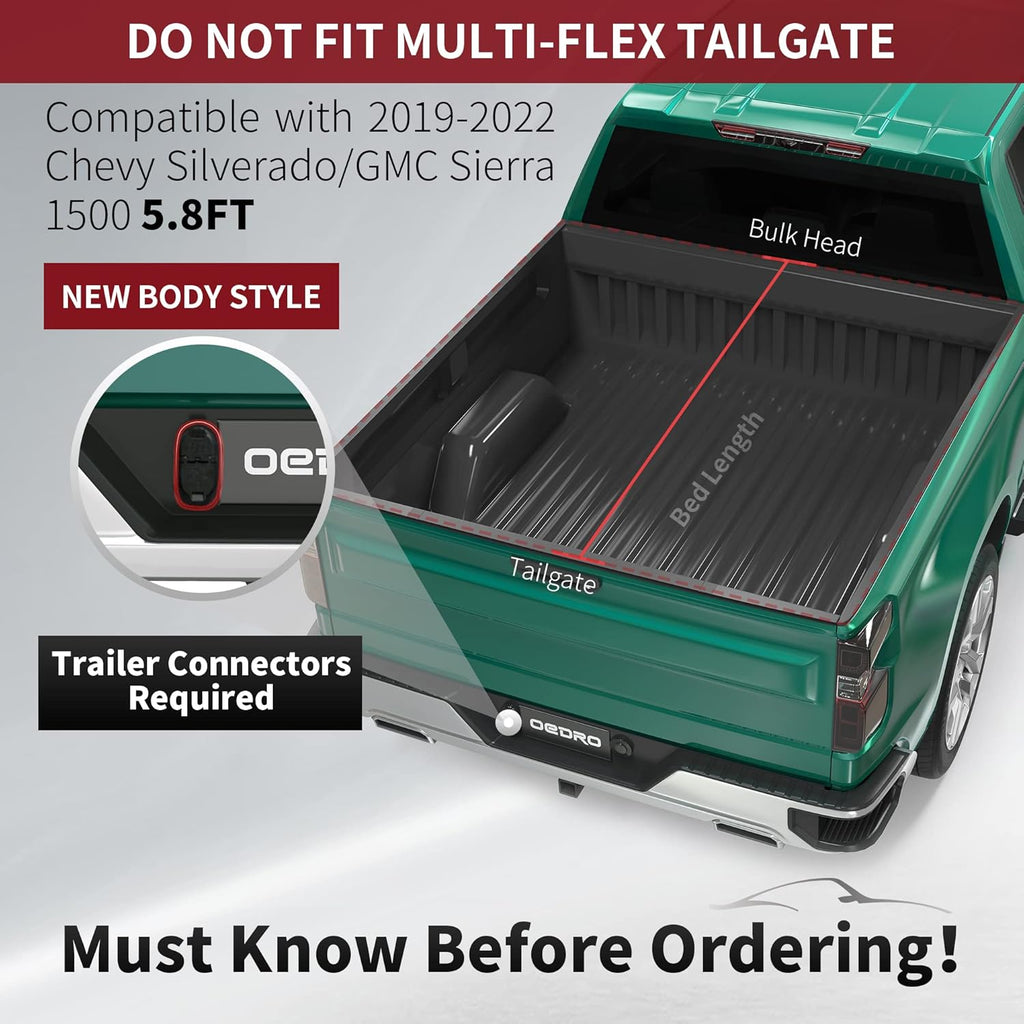 Hard Tri-fold Tonneau Cover with Built-in Light Strip J51741