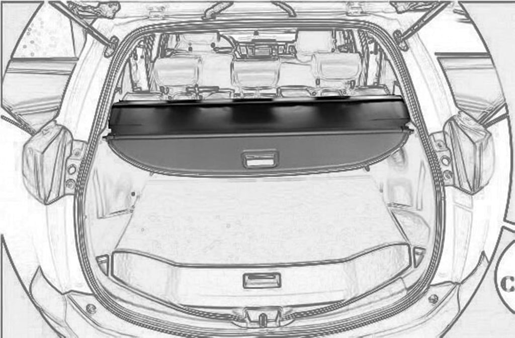 Retractable Cargo Cover Black Pack of 2 O28989