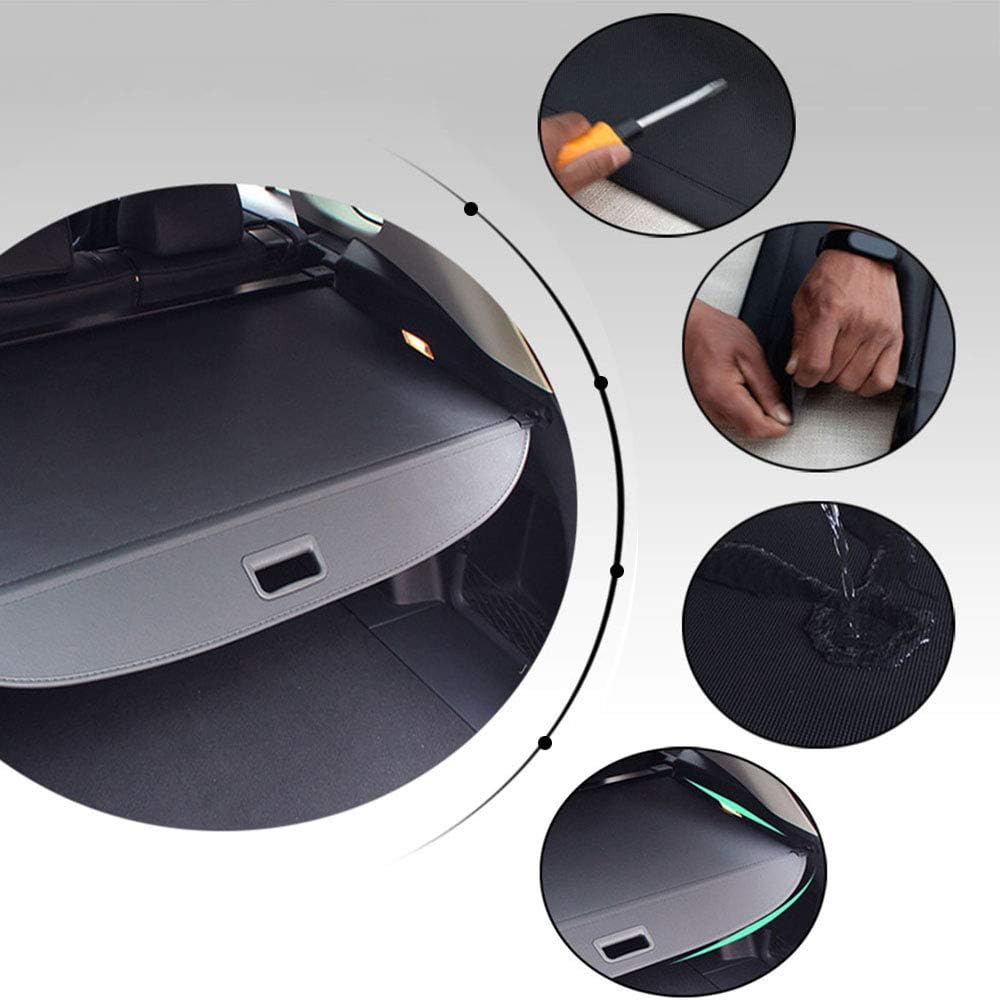 Retractable Cargo Cover Black Pack of 2 O28989