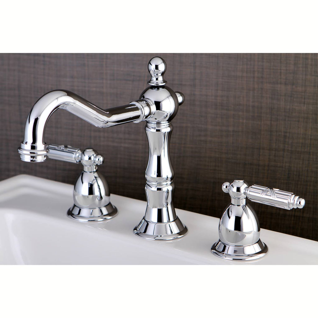 Chrome Widespread Lavatory Faucet with Brass Pop-Up I68477