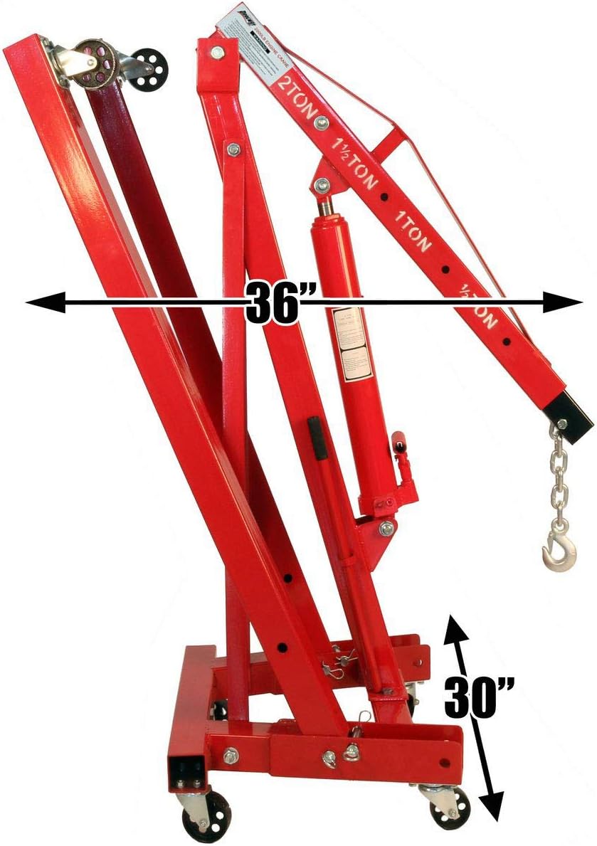 2 Ton Folding Hydraulic Engine Hoist Shop Crane I127