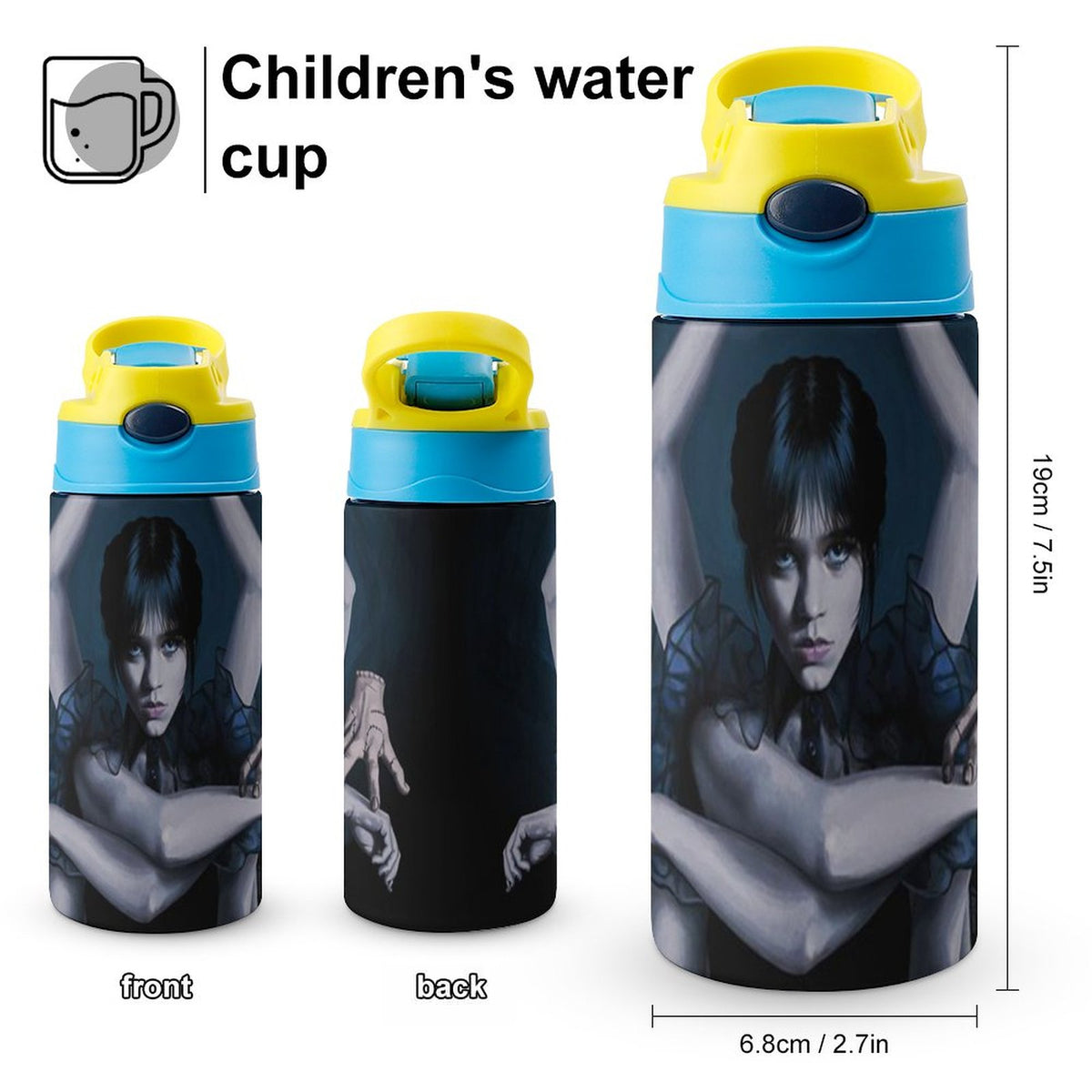 Stainless Steel Water Bottle with Straw V712