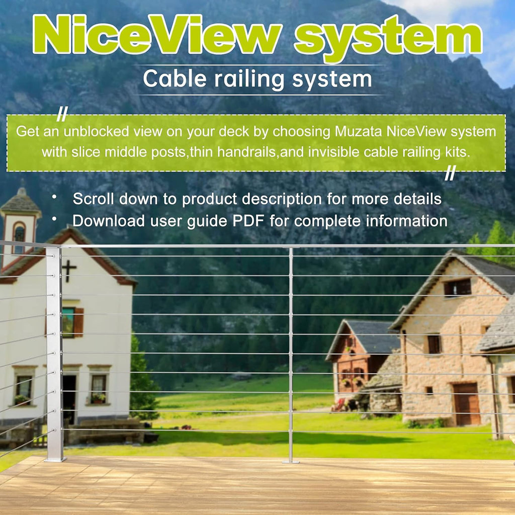 20Pair Cable Railing Kit Invisible 1/8 T316 Stainless Steel V37003