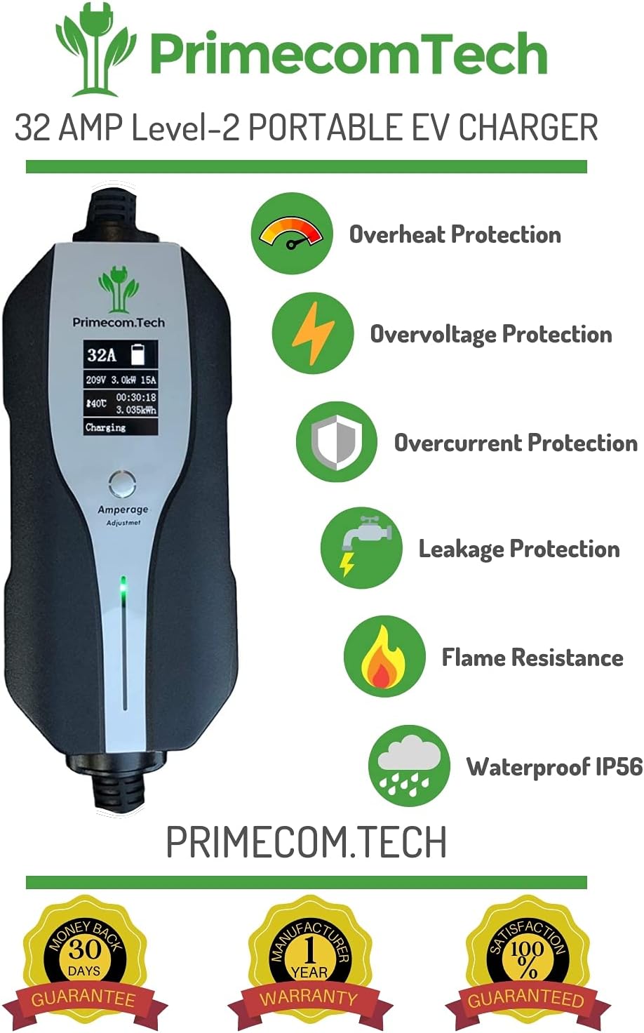 Level 2 Electric Vehicle Charger with 50Ft Cable S136803