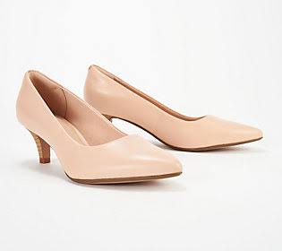 Leather Pumps, Size 7 Medium, Nude A649
