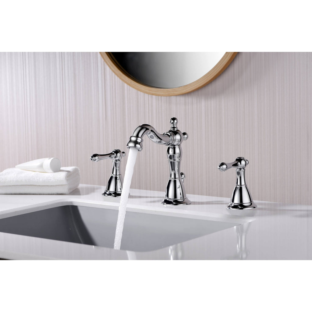 Chrome Two Handle Widespread Lavatory Faucet Z918