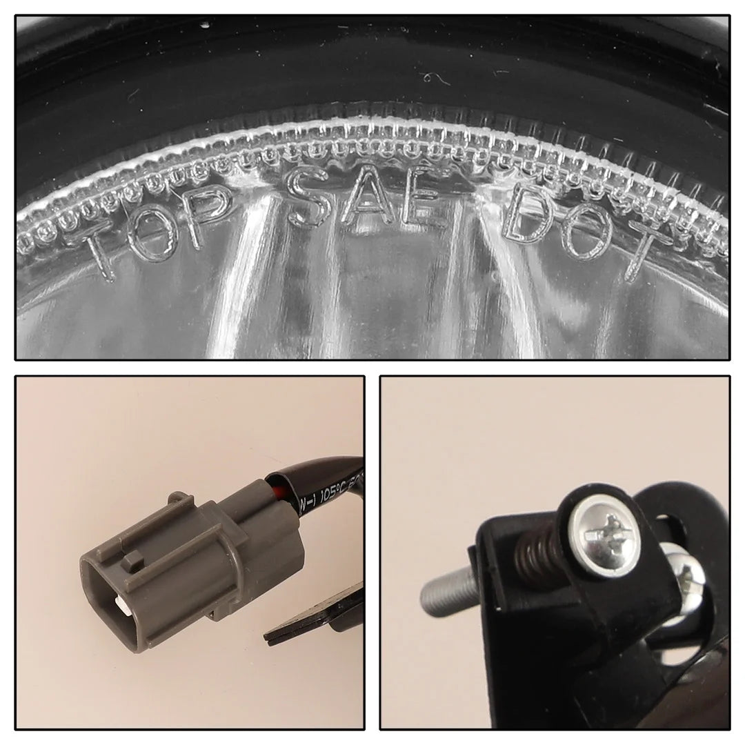 Clear Lens Fog Lights Pair Set with Wiring Kit S97424