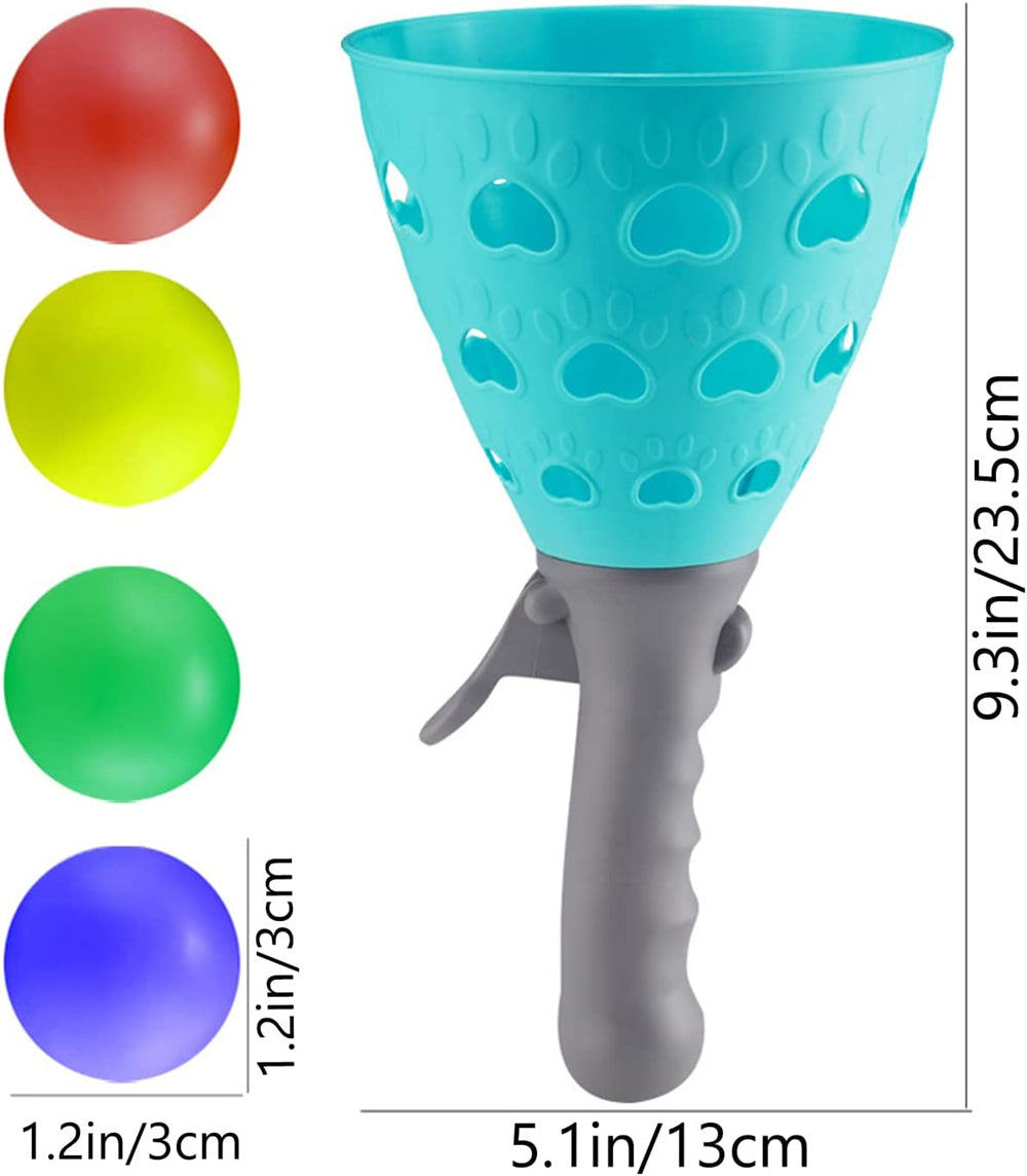 Pop-Pass-Catch Ball Game with 2 Catch Launcher Baskets and 4 Balls F6540