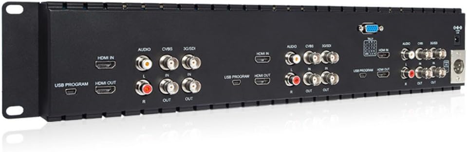 Triple 5 Inch 2RU 800×480 Broadcast LCD Rack Mount Monitor with 3G-SDI, HDMI, AV Input and Output P78604