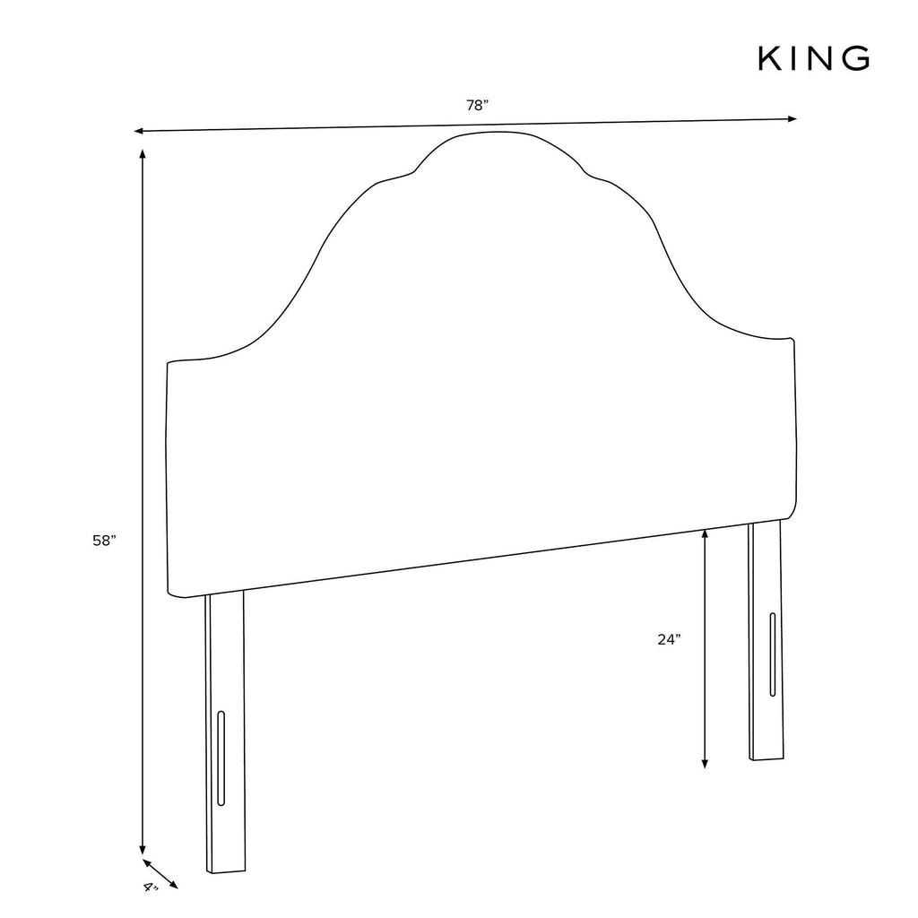 Teal Velvet Arched Headboard P2458