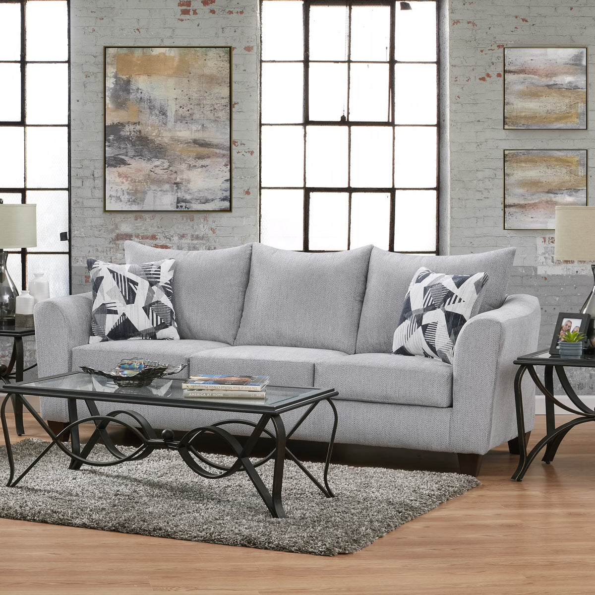 Upholstered Stationary Sofa W1188