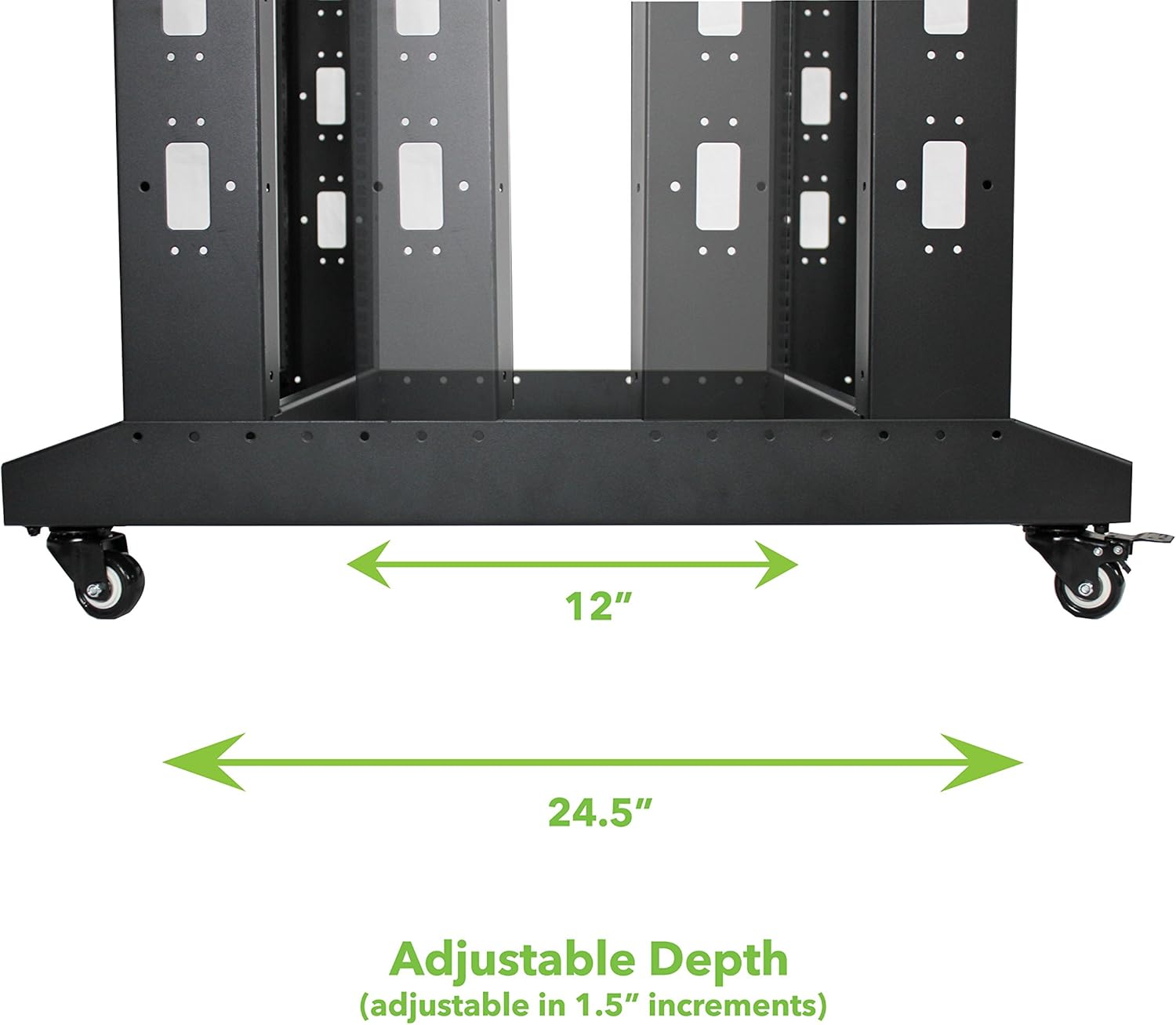 22U 4-Post Open Frame Server Rack Black C646352