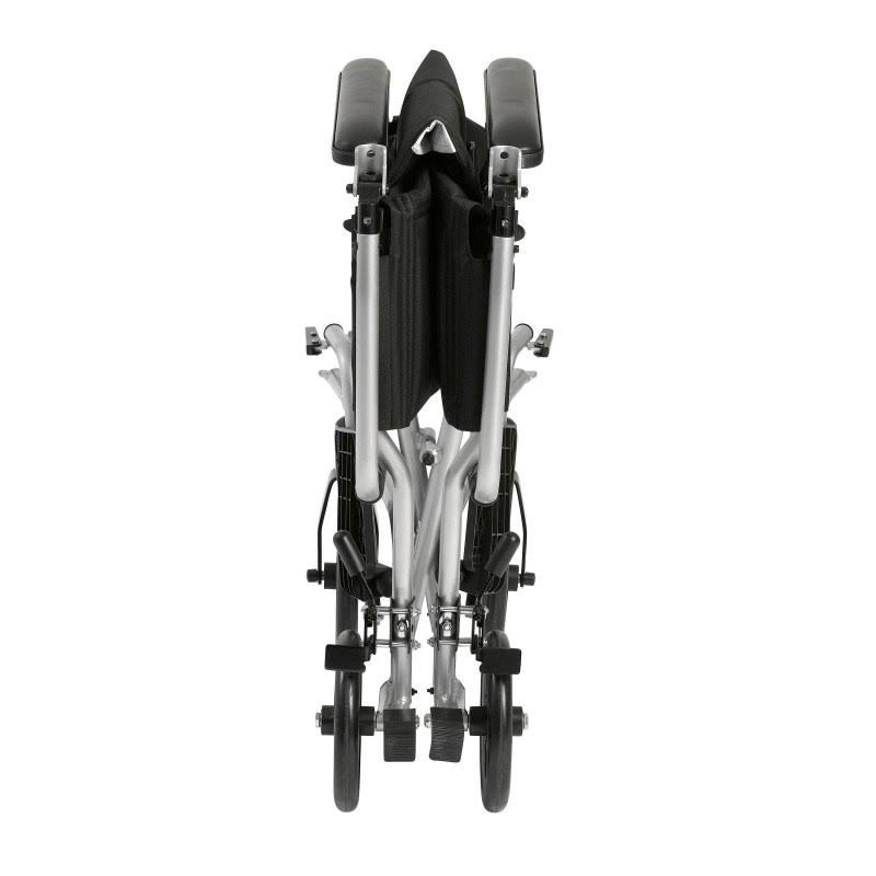 Lightweight Transport Wheelchair, 19x22 Seat, Silver P4906