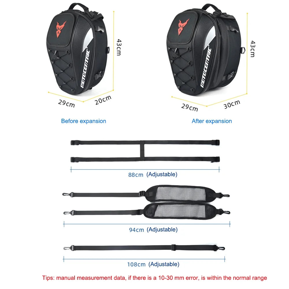 Blue Waterproof Motorcycle Backpack T2172