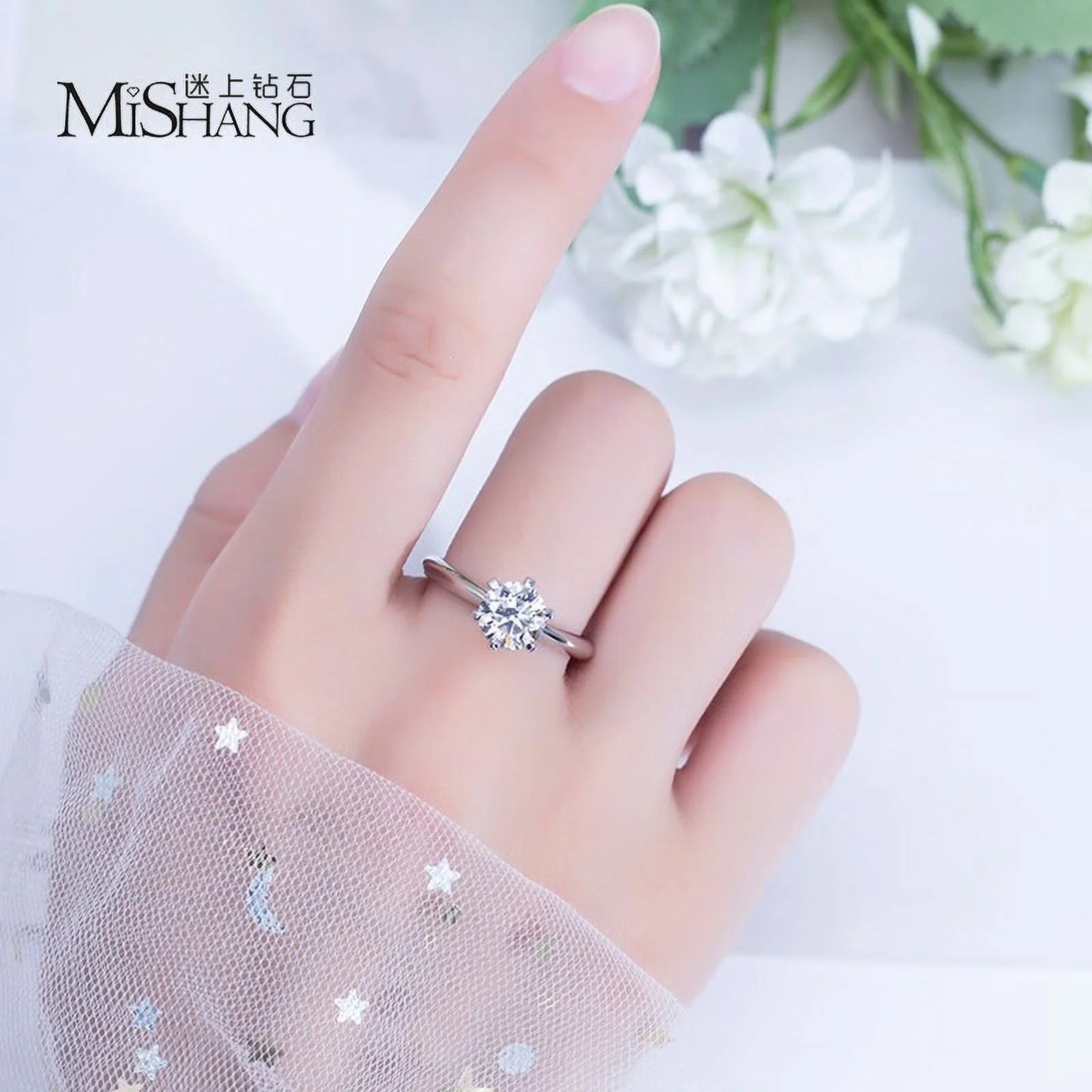 18k Gold Diamond Ring W849