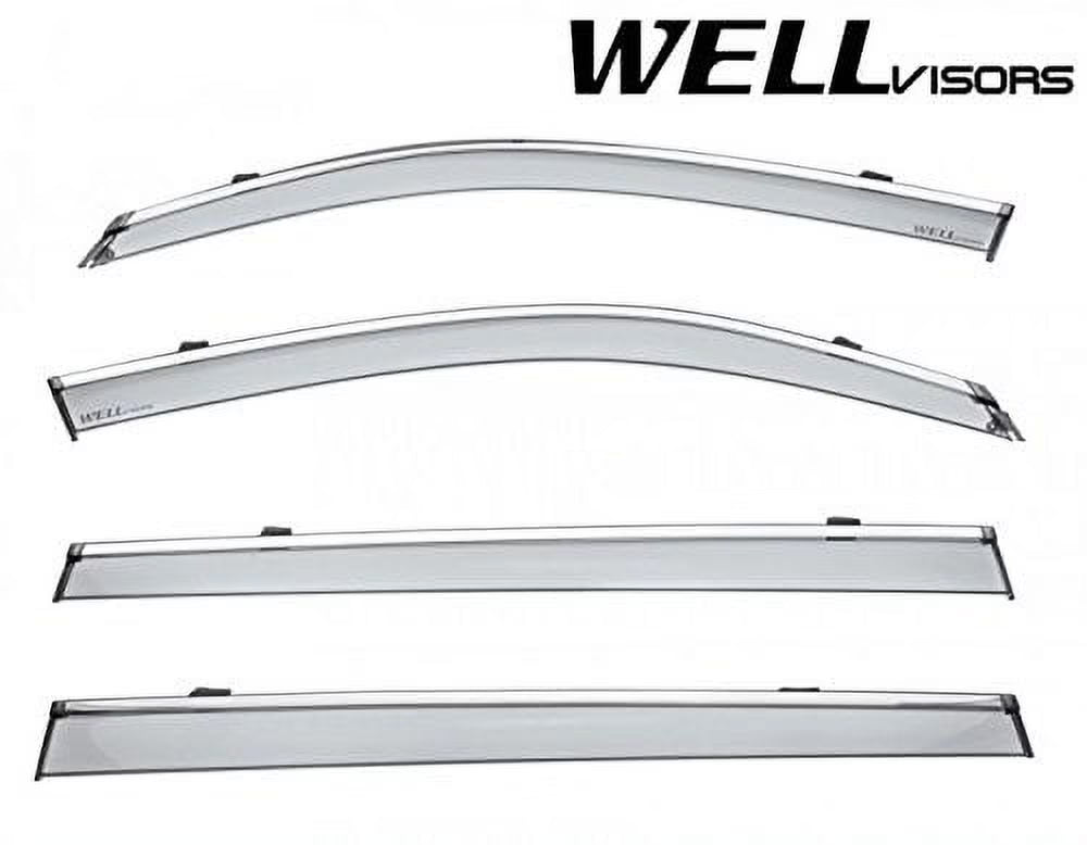 Chrome Trim Side Window Visors Deflectors for Volkswagen Atlas E58260