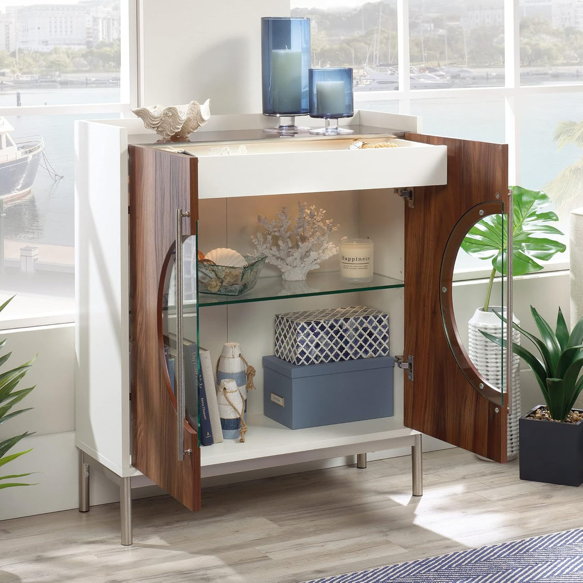 Storage Cabinet, Pearl Oak Finish S948