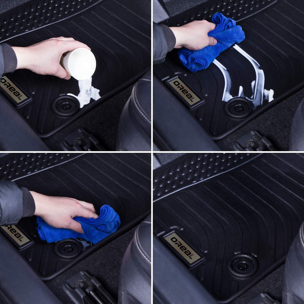 Black Floor Mats Liners for GV80 5 Seats 2021 2022 Heavy Duty All Weather Guard Front Rear Auto Carpet L128