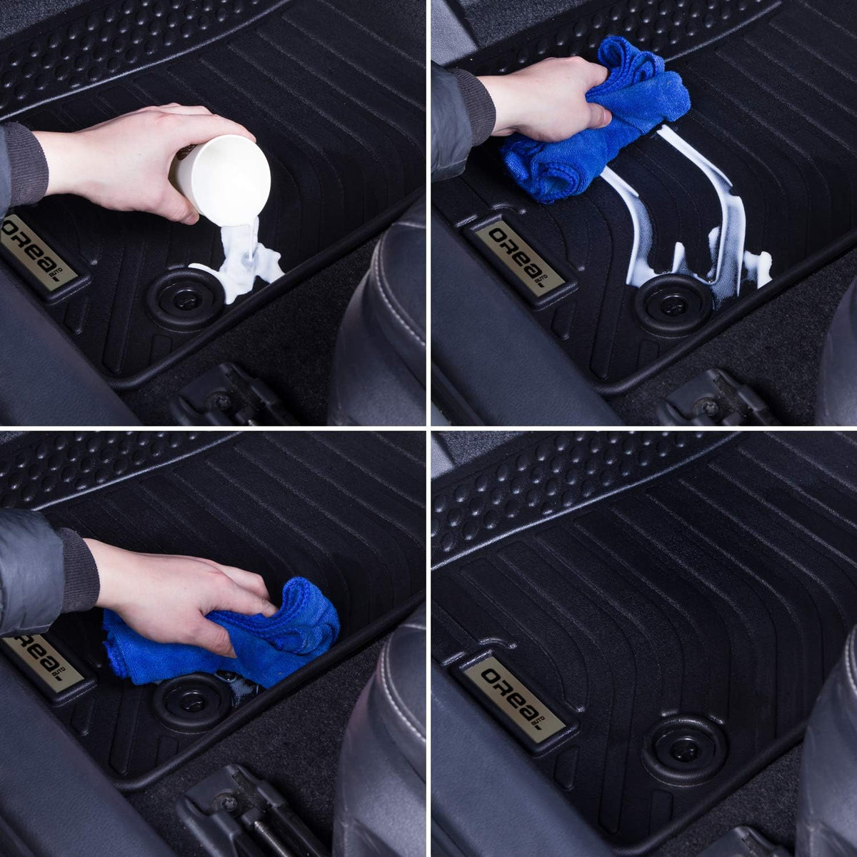 Black Floor Mats Liners for GV80 5 Seats 2021 2022 Heavy Duty All Weather Guard Front Rear Auto Carpet L128