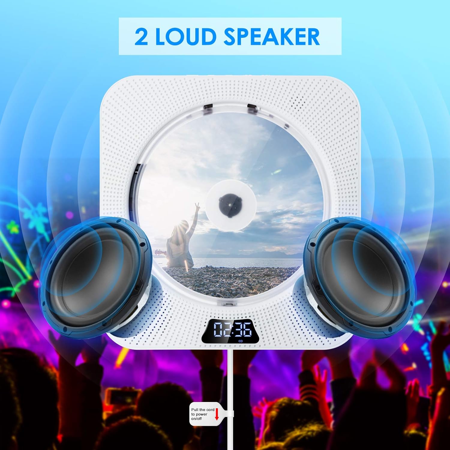 CD Player with Bluetooth, FM Radio, Remote Control, Pack of 2 R5695